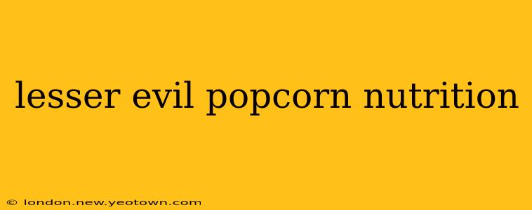 lesser evil popcorn nutrition