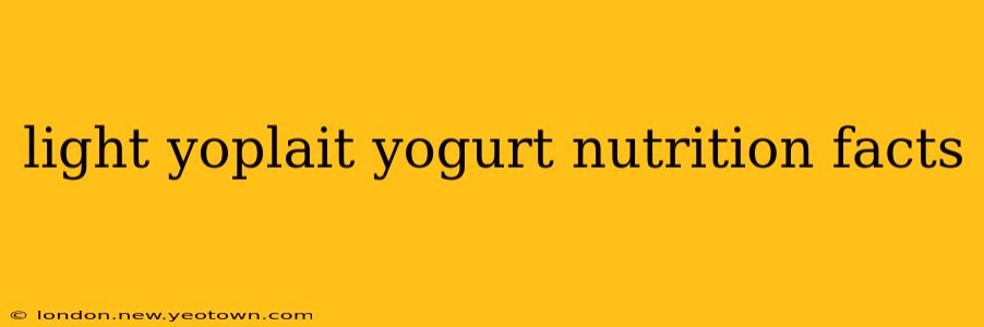 light yoplait yogurt nutrition facts