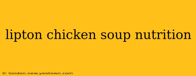 lipton chicken soup nutrition