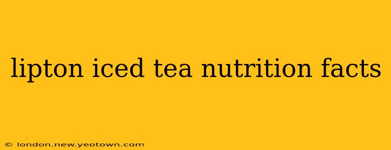 lipton iced tea nutrition facts