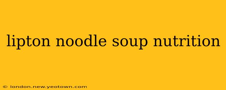 lipton noodle soup nutrition