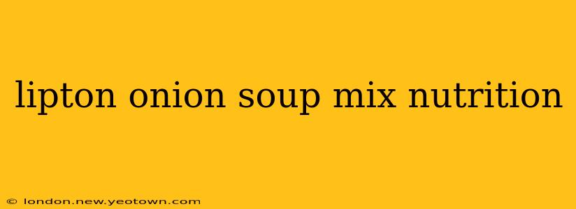 lipton onion soup mix nutrition