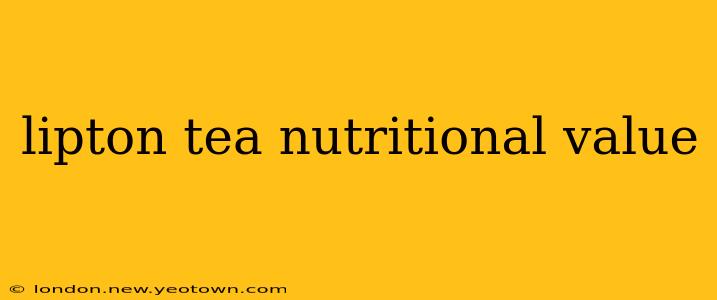 lipton tea nutritional value