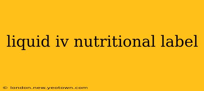 liquid iv nutritional label