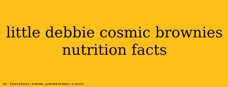 little debbie cosmic brownies nutrition facts