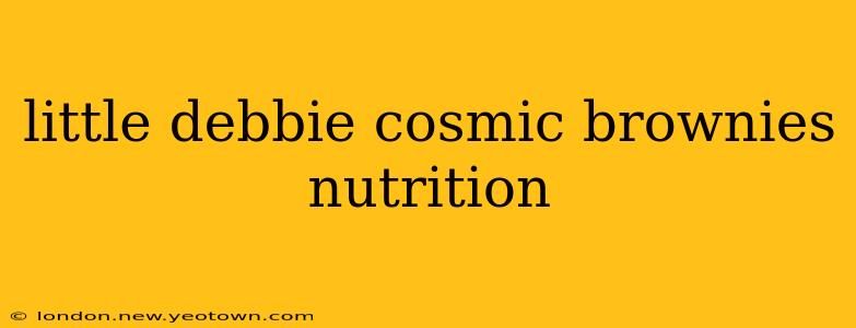 little debbie cosmic brownies nutrition