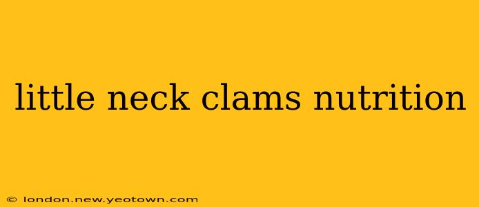 little neck clams nutrition