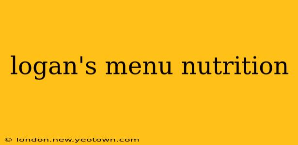 logan's menu nutrition