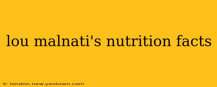 lou malnati's nutrition facts