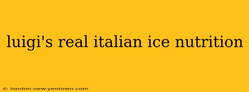 luigi's real italian ice nutrition