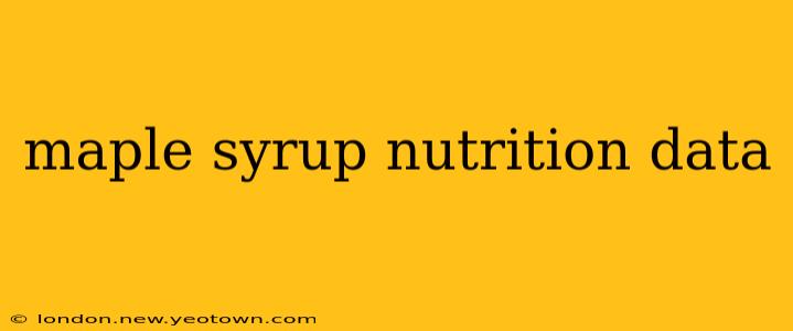 maple syrup nutrition data