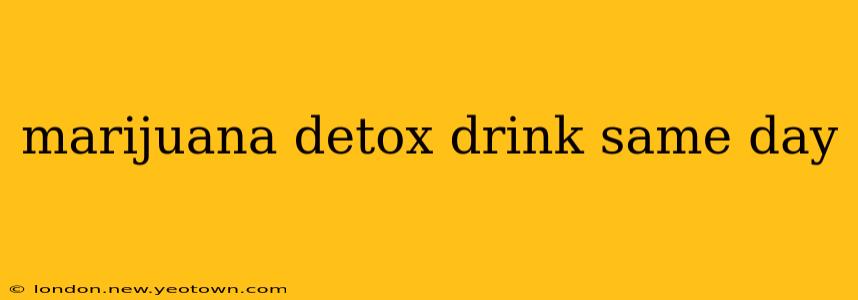 marijuana detox drink same day