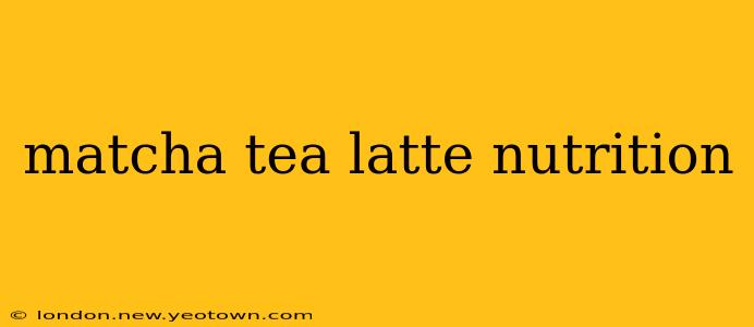 matcha tea latte nutrition