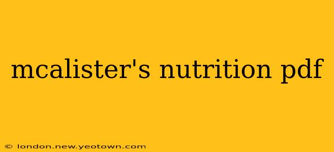 mcalister's nutrition pdf