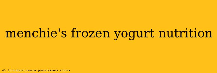 menchie's frozen yogurt nutrition