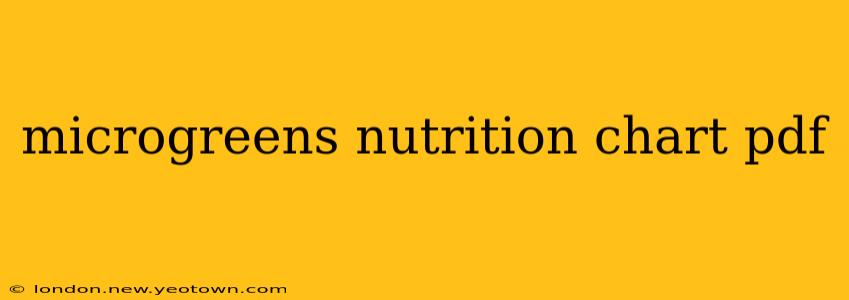 microgreens nutrition chart pdf