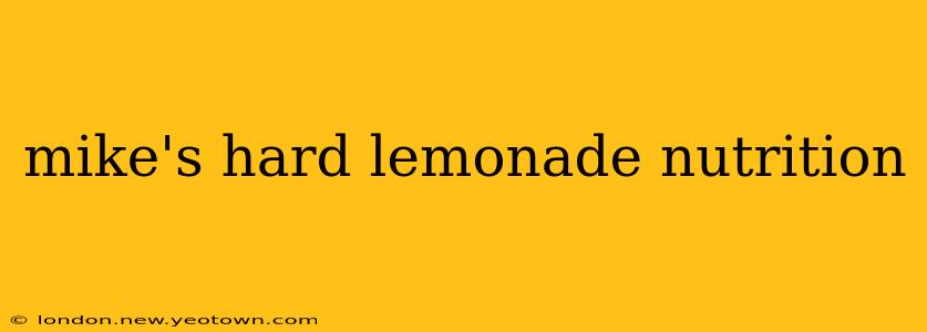 mike's hard lemonade nutrition