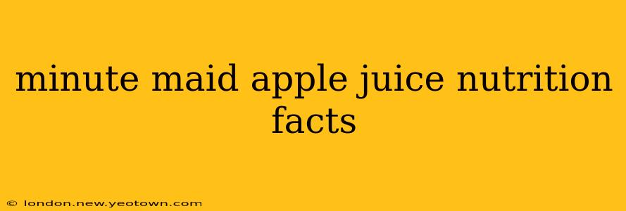 minute maid apple juice nutrition facts