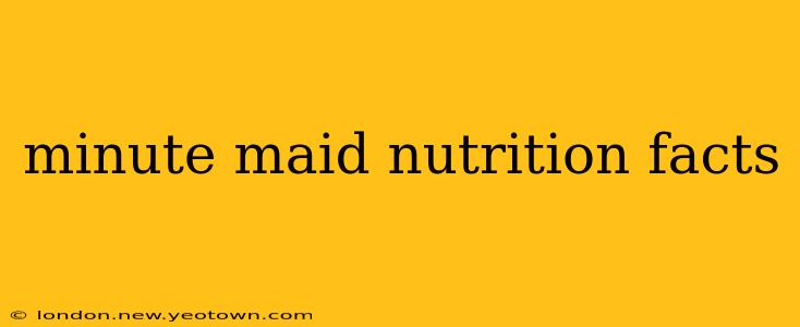 minute maid nutrition facts