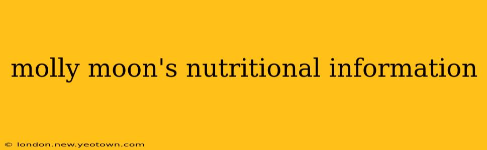 molly moon's nutritional information