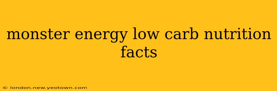 monster energy low carb nutrition facts
