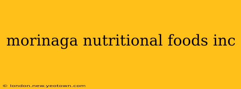 morinaga nutritional foods inc