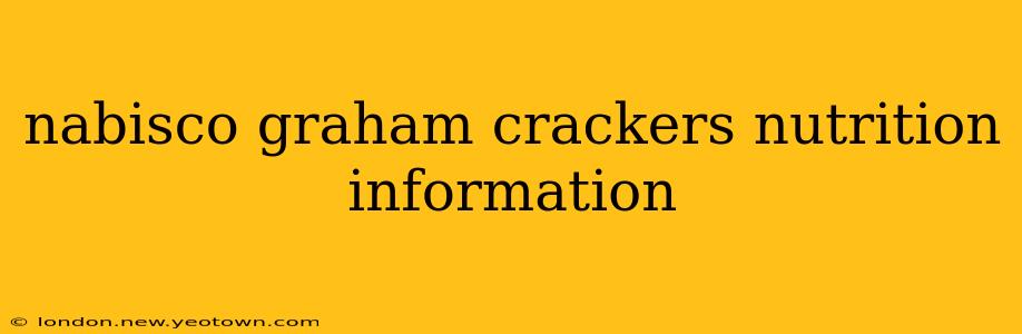 nabisco graham crackers nutrition information