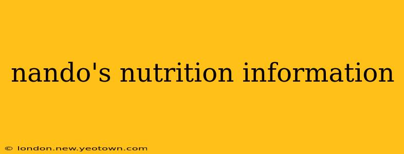 nando's nutrition information