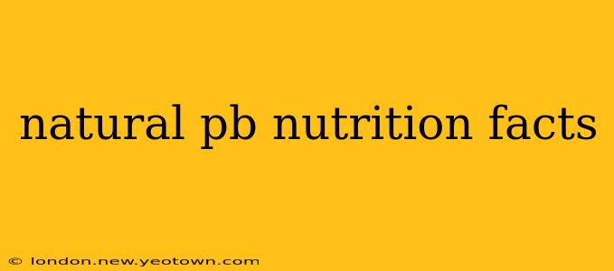 natural pb nutrition facts