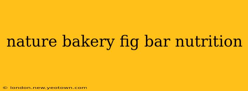 nature bakery fig bar nutrition