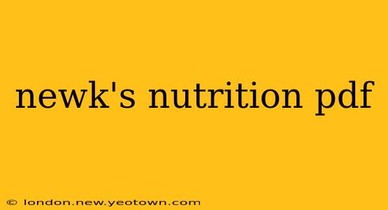 newk's nutrition pdf