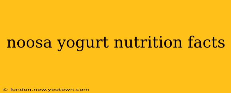 noosa yogurt nutrition facts