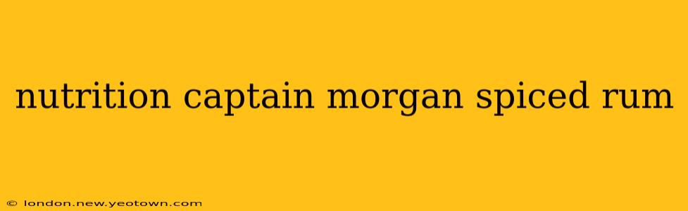 nutrition captain morgan spiced rum