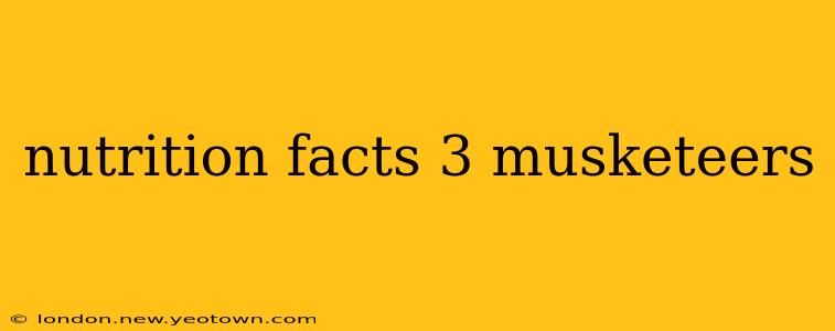 nutrition facts 3 musketeers
