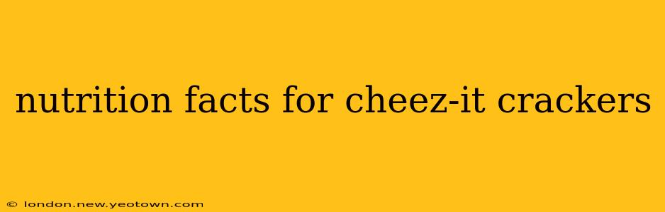 nutrition facts for cheez-it crackers