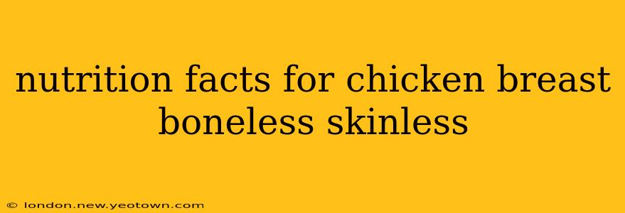 nutrition facts for chicken breast boneless skinless