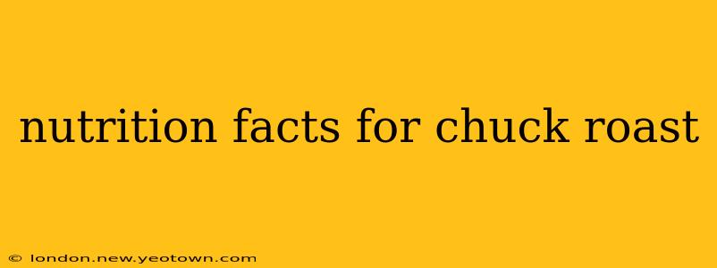 nutrition facts for chuck roast
