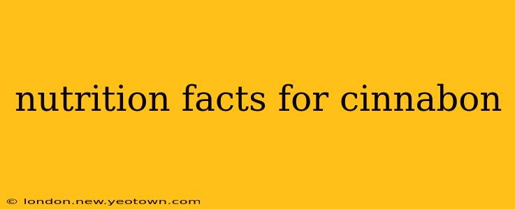 nutrition facts for cinnabon