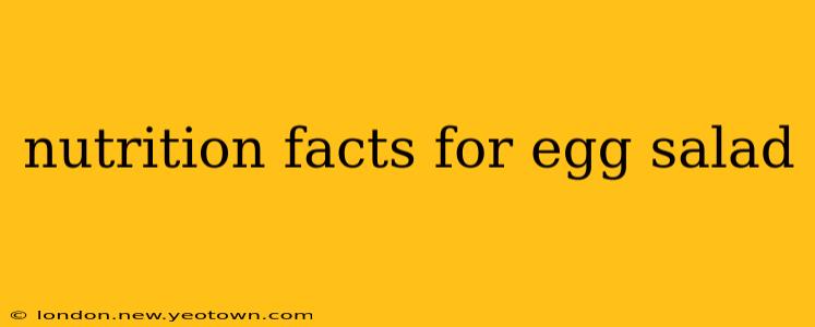 nutrition facts for egg salad