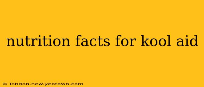 nutrition facts for kool aid