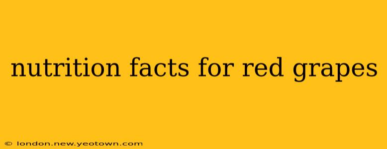 nutrition facts for red grapes