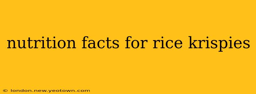 nutrition facts for rice krispies