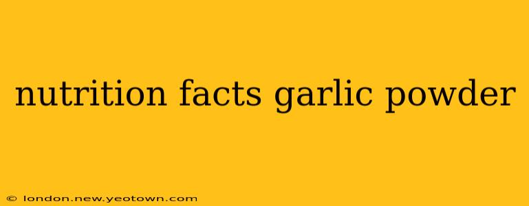 nutrition facts garlic powder