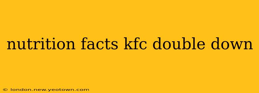 nutrition facts kfc double down