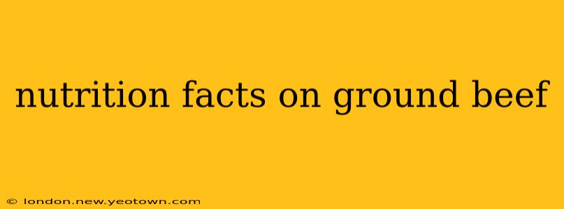 nutrition facts on ground beef