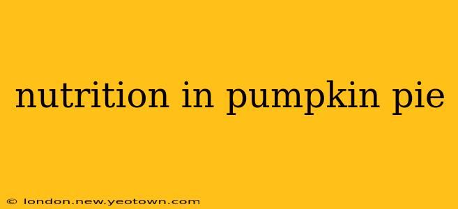 nutrition in pumpkin pie