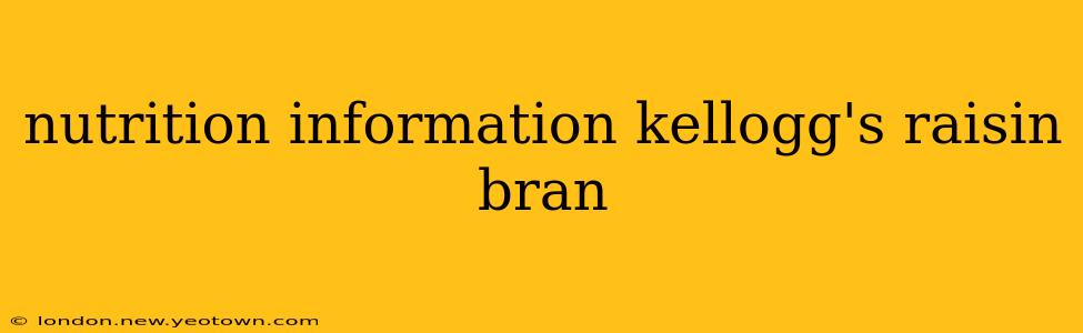 nutrition information kellogg's raisin bran