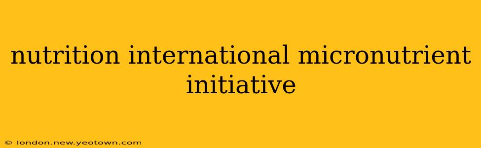 nutrition international micronutrient initiative