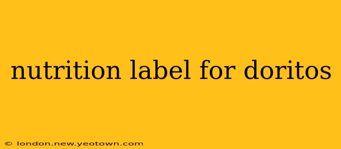 nutrition label for doritos