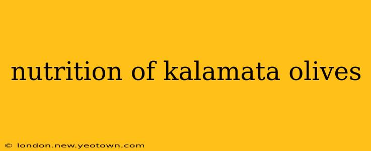 nutrition of kalamata olives